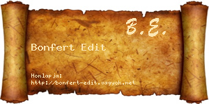 Bonfert Edit névjegykártya